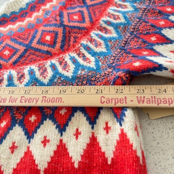 St.John's Bay X-Large Petite Fair Isle Nordic Knit Crewneck Sweater Cottagecore - Picture 9 of 14
